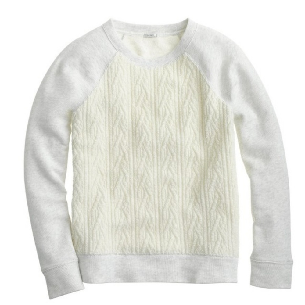 J Crew NWT Cable Sweater Sweatshirt